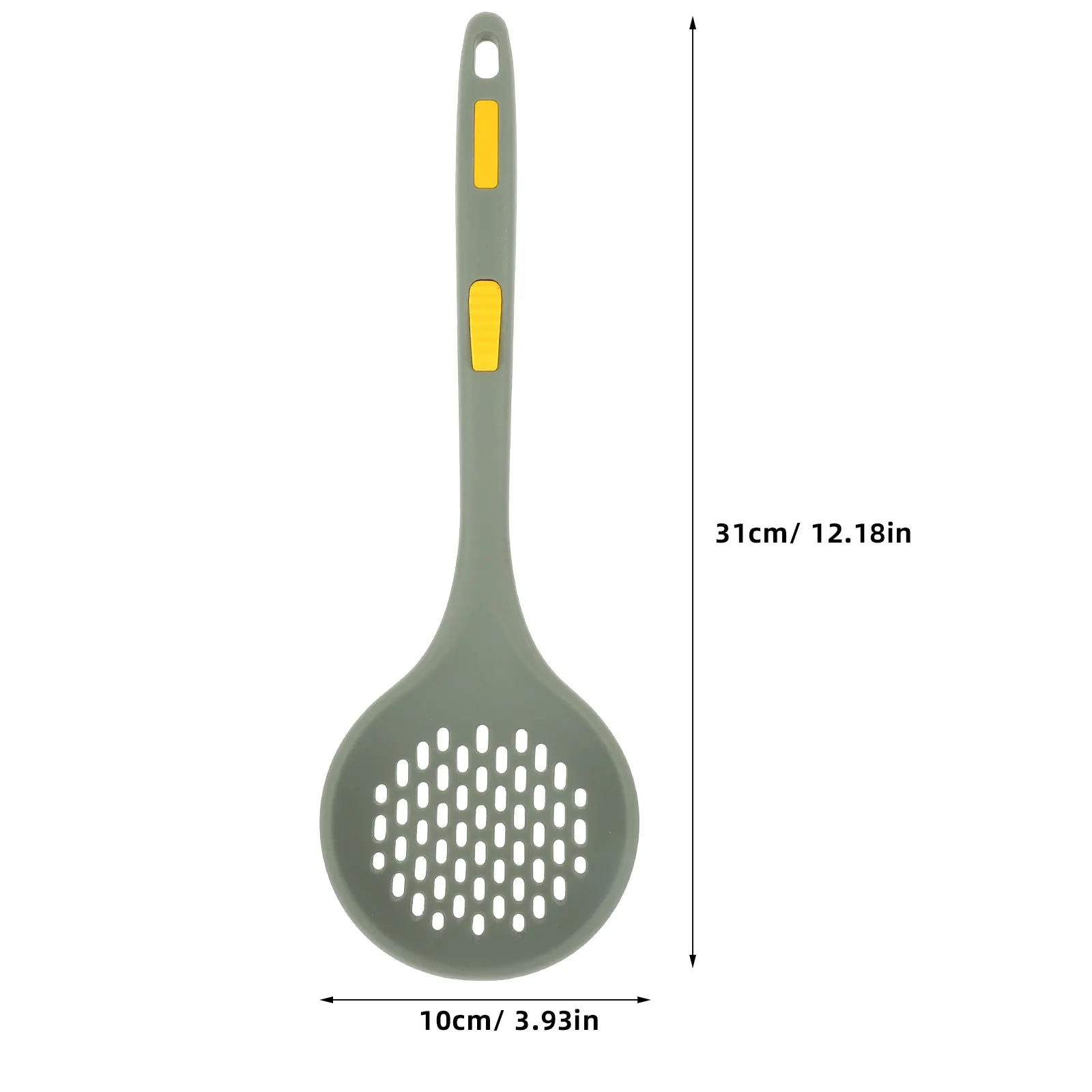 

Silicone Slotted Spoon Colander Multi Gray Green Kitchen Strainer Scoop Pasta Server Handheld Cooking Utensils Skimmer