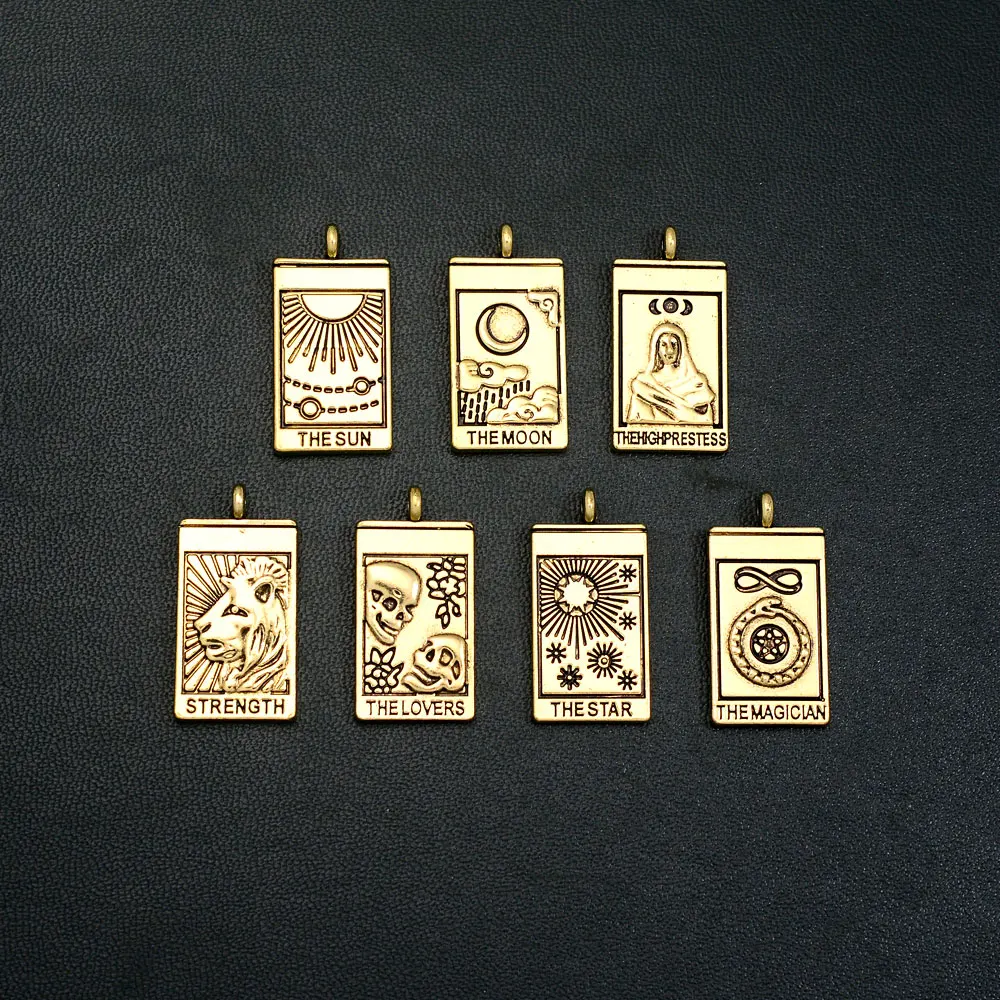5pcs/Lot 13x26mm Vintage Witch Divination Charms Tarot Pendants For DIY Necklace Earring Jewelry Making Supplies Accessories - view 2