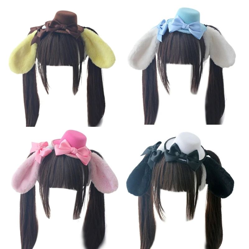 Plush Lop Ears Hat Headband Cosplay Costume Hairhoop Party Props Headpiece ComicShow Headdress Girls Anime Accessories