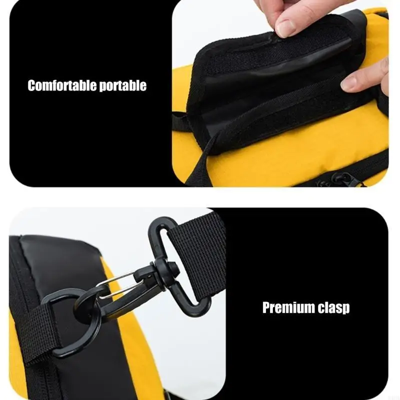 

Gym Sports Bag Watertight Gym Duffle Bag with Shoes Compartment and Wet Pockets, Travel Duffels Bag with Shoulder Strap