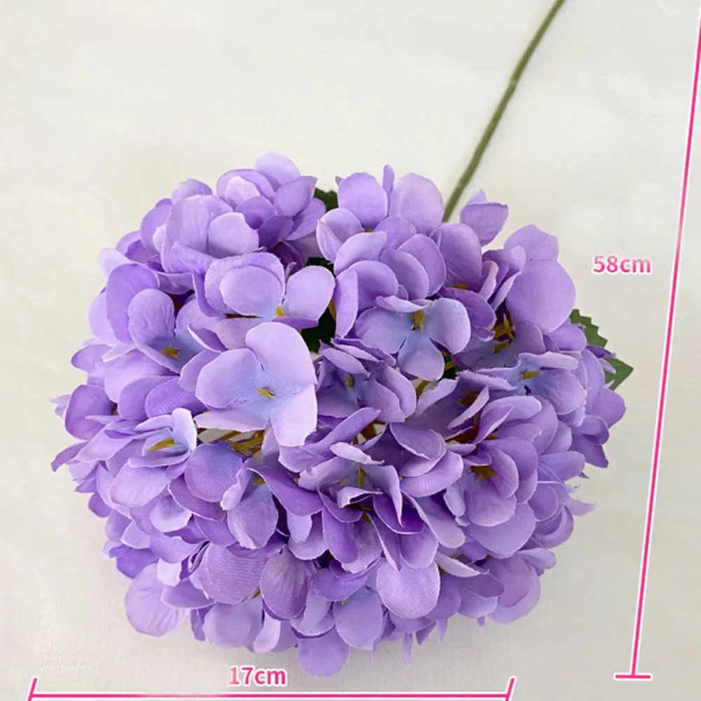 58cm Heads Hydrangea bouquet silk Artificial Flowers for home decoration Wedding Party Home living room accessories