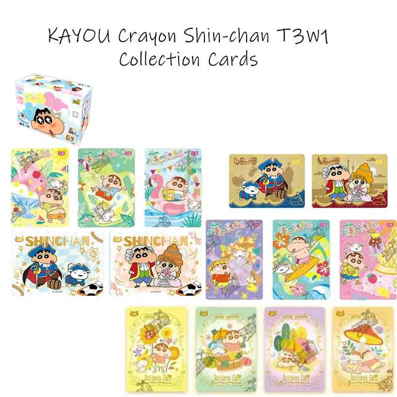 KAYOU Crayon Shin-chan Tier3 Wave1 Collection Cards Xinyuan Pack - Holo Rare Collectible Cards Party Games Christmas Gift Kids