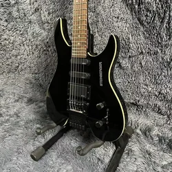 Headless Electric Guitar, Mahogany Body, Black Color, Rosewood Fingerboard, Floyd Rose Tremolo Bridge, Steinberger, Free Ship