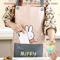 Miffy Kitchen Household Cook Apron Can Wipe Hands Waterproof Oil Proof Easy To Clean Work Resistant To Dirt Cartoon Work Clothes