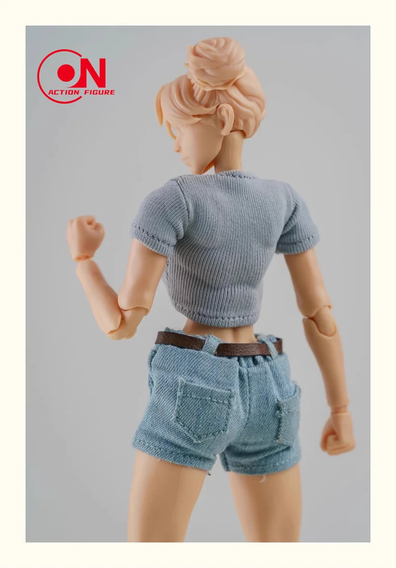 女性用タイトデニムショーツ,スケール1:12,6インチ,ロマンキー兵士の服,アクションフィギュア,ボディドール,在庫あり