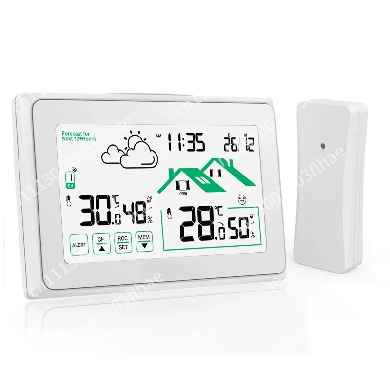 Wireless indoor and outdoor thermometer digital weather station with backlight time and date display multi-function accurate