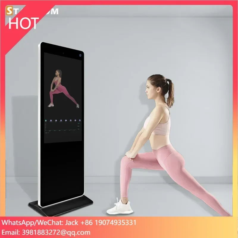 STANHOM Floor Standing Advertising Touch Screen Fitness Smart Mirror
