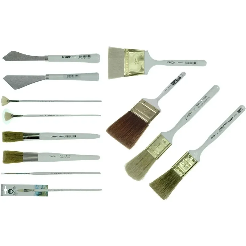 

Bob Ross - Landscape Brush Set, Oil Based Painting Tools, 12 pieces