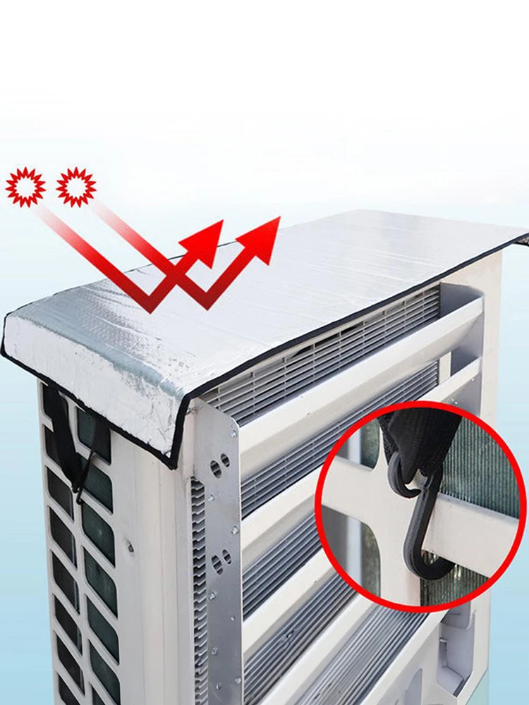 Outdoor Air Conditioner Cover - Energy Saving, Rainproof, Dust-Proof & Sun Protection - AC Cleaning & Washing Bag