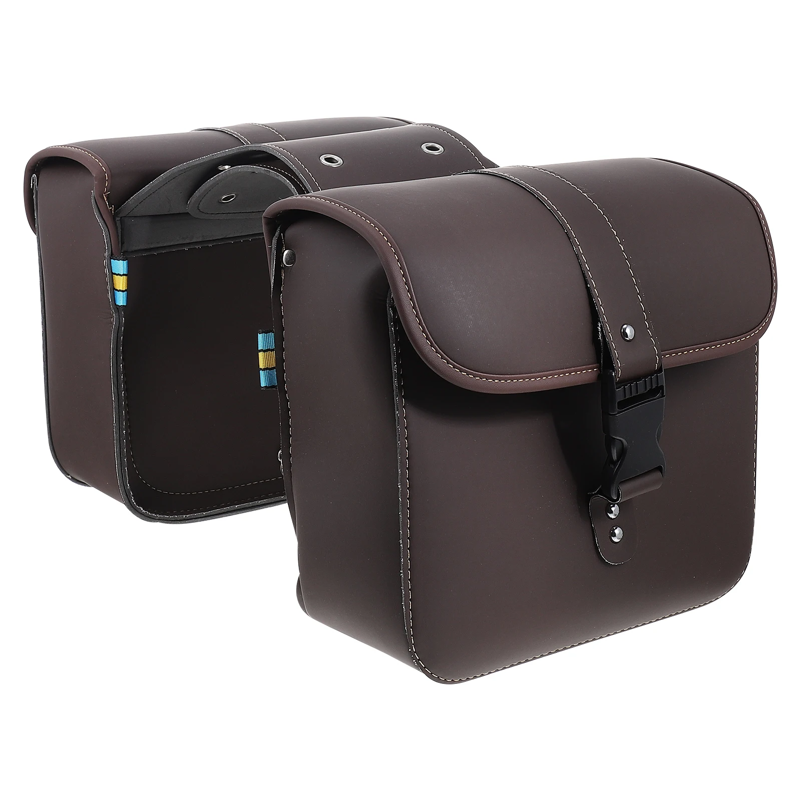 

1pc 1 Pair Motorcycle Side Bag For Handlebar Fork Storage Large Capacity Waterproof Saddlebag Tool Pouch Vintage Satchel