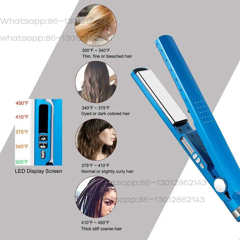 

Выпрямитель для волос Perm 1/4, портативный, широкий и узкий, синий.