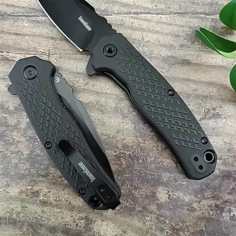 Tactical Hunting KS1407 Self Defense Nylon Fiber Handle High Quality 8Cr13MoV Blade EDC Folding Knife