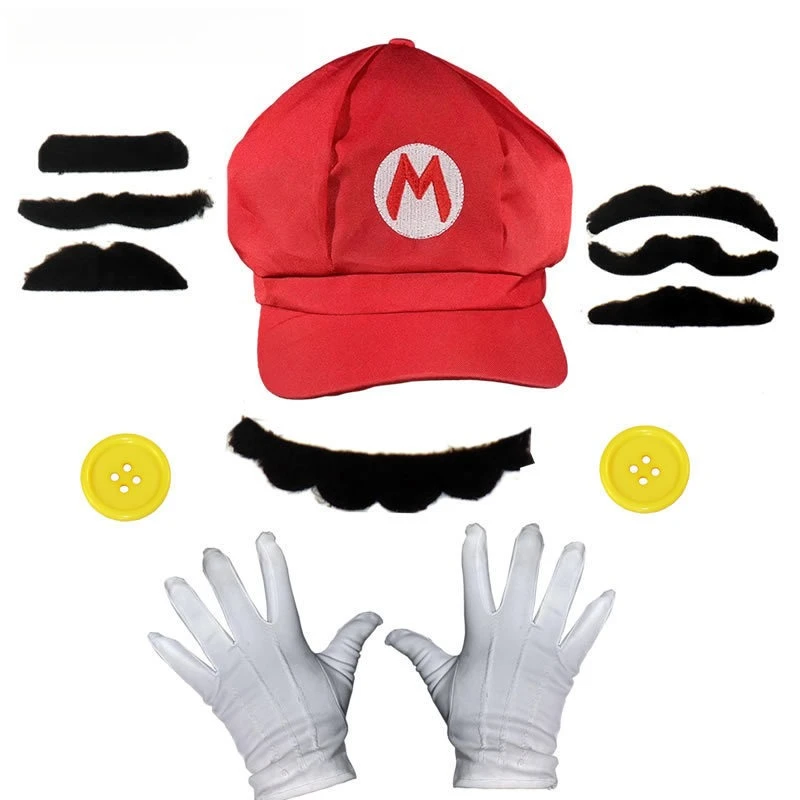 شخصيات لعبة الرسوم المتحركة الكبار نجمة اليانسون قبعة الشمس قبعة بيسبول قفاز مجموعة حزام اللحية