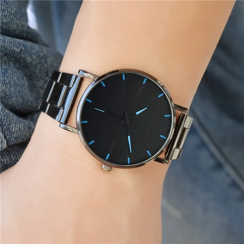 Luxury Watches for Men Luxury Fashion Mens Business Watch Ultra Thin Thin Stainless Steel Belt Quartz Wristwatch Reloj Hombre