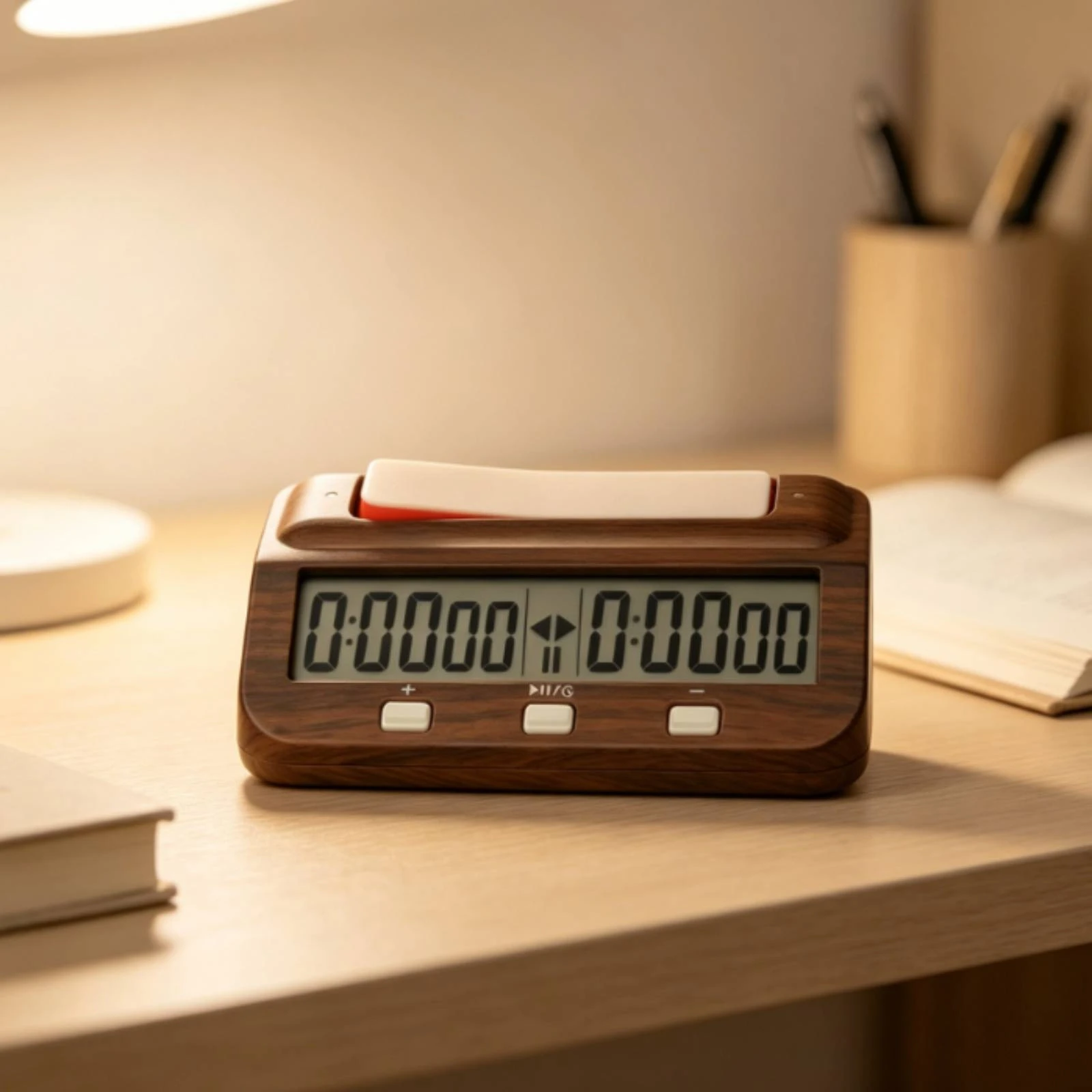 Chess Clock with Paddles Battery-Operated Digital Chess Clock Lightweight Large Screen for Tournament Players, Tournaments