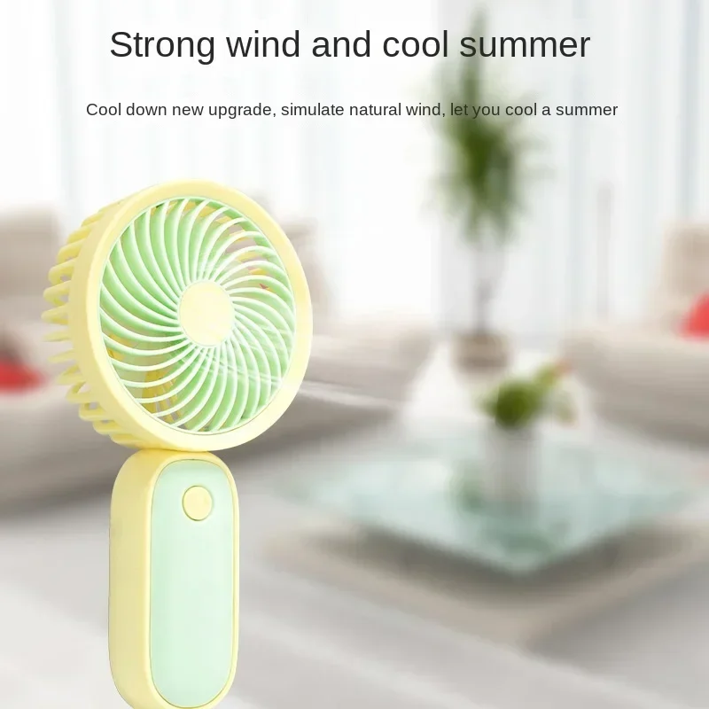 Mini ventilador eléctrico de mano, silencioso, incluye cuerdas colgantes, recargable por USB, aire acondicionado portátil, herramienta de Camping, nuevo