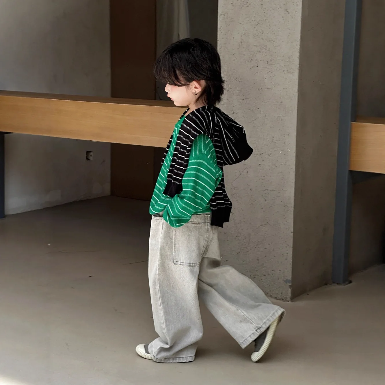 الأولاد الخريف الربيع الجينز 2025 جديد الكورية المألوف الاطفال طويل مستقيم فضفاض الدنيم السراويل الأطفال عارضة اليومية كل مباراة السراويل