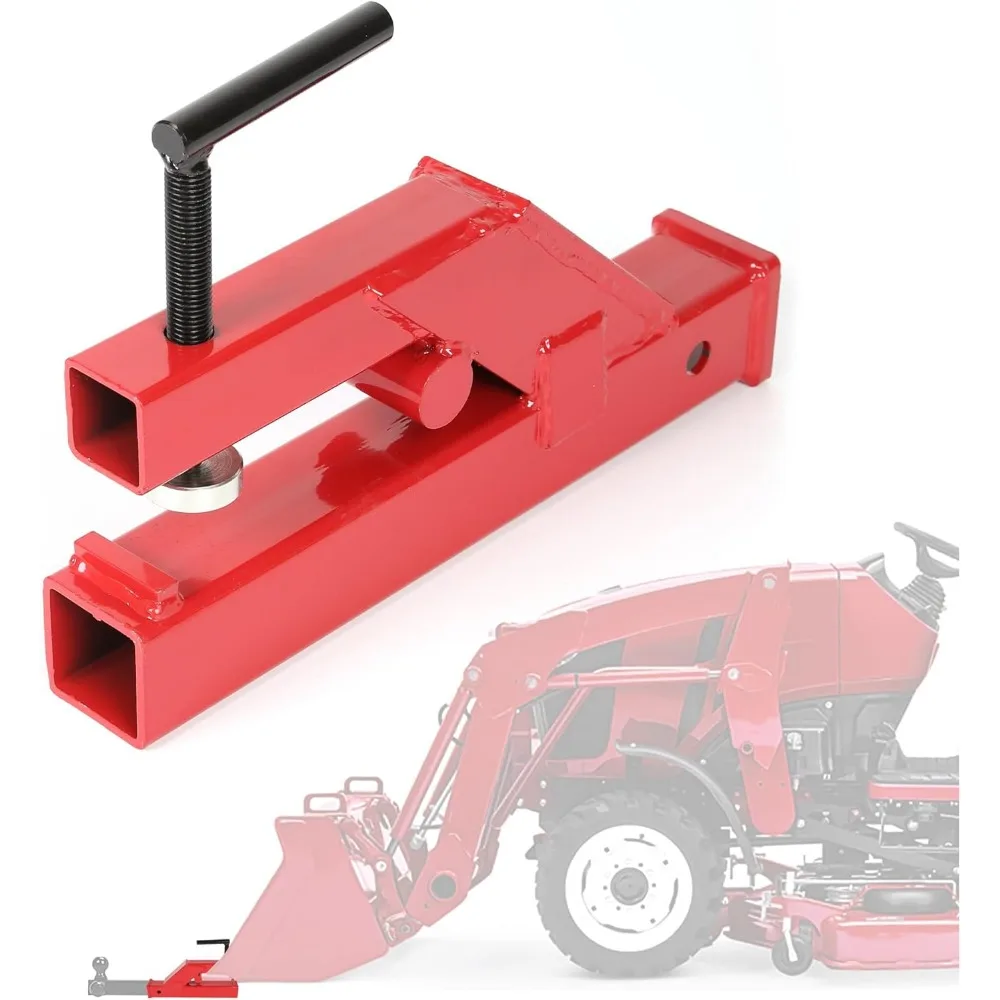 

2" Ball Mount Receiver Adapter for Tractor Bucket Forklift, Heavy Duty Clamp On Trailer Hitch