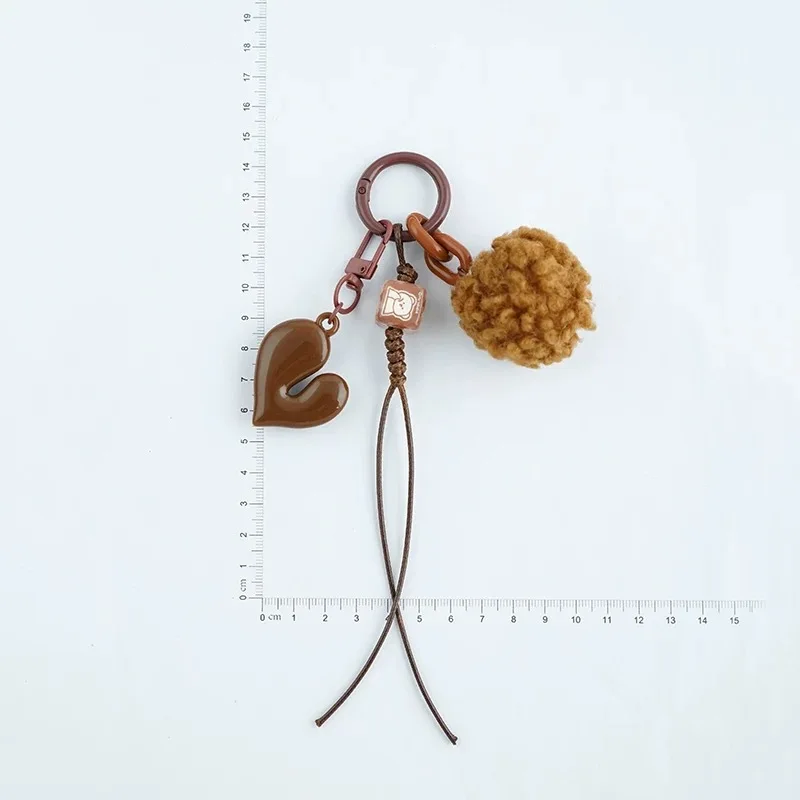 

Plush Ball Pendant Lightweight Keyring Jewelry Car Keychain Acrylic Charm Keychain For Handbag Accessory Backpack Decoration