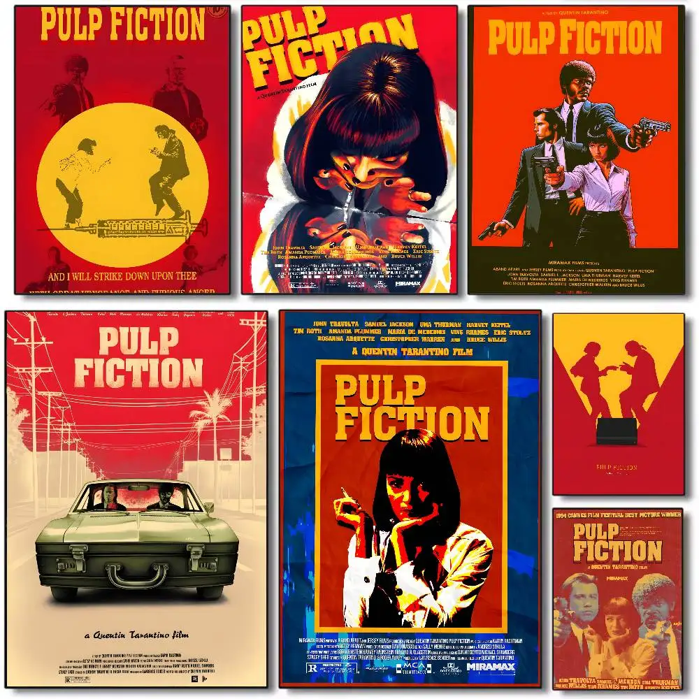 Movie P-Pulp fictionS poster Art HD canvas advanced aesthetic Printing Paper Wall Art for Living Room Home Decor