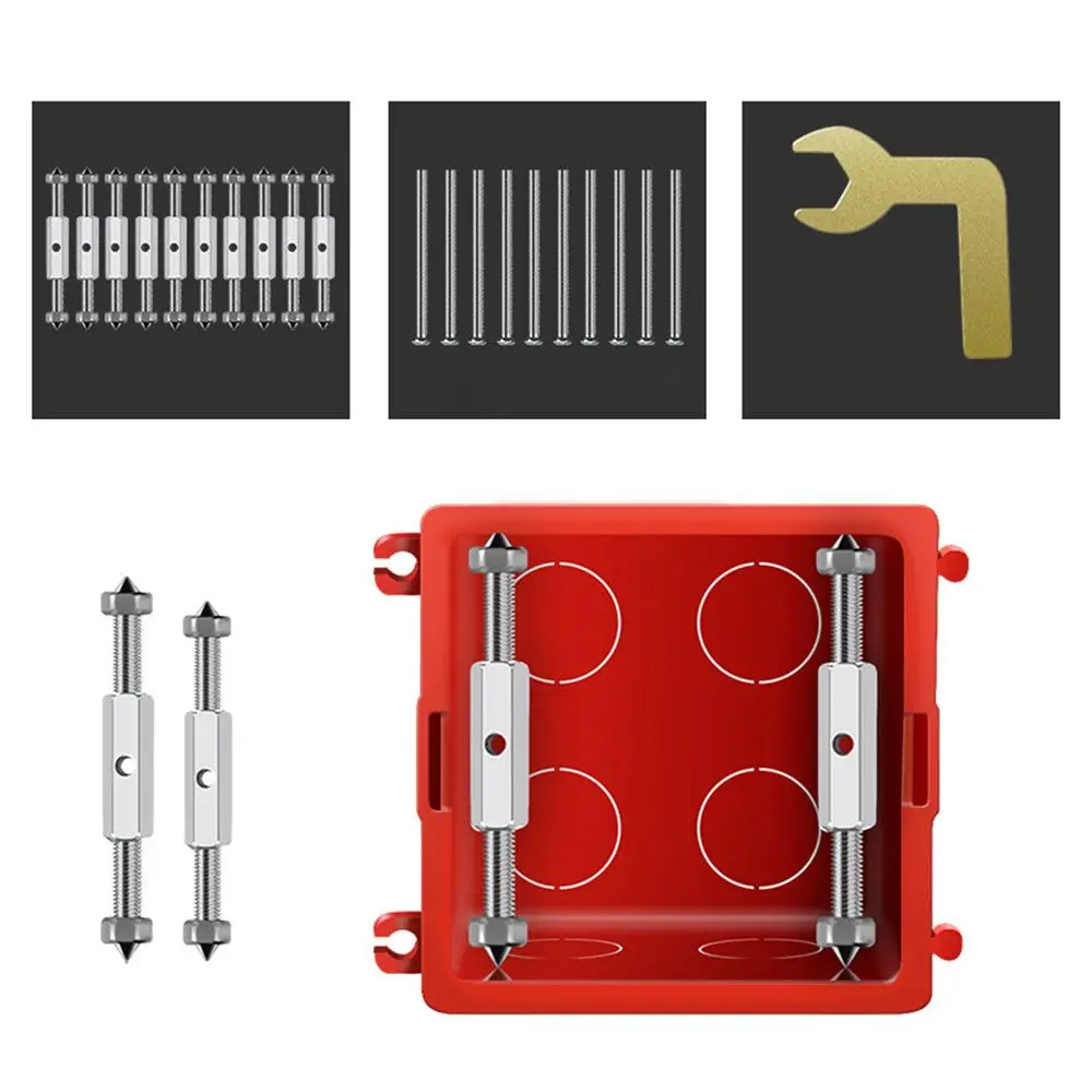 Junction Box Kit Damage Repair Tool Wall Mount Dark Box Repair Pole Cassette Repairer Socket Switch Recovery Screws Support Rod