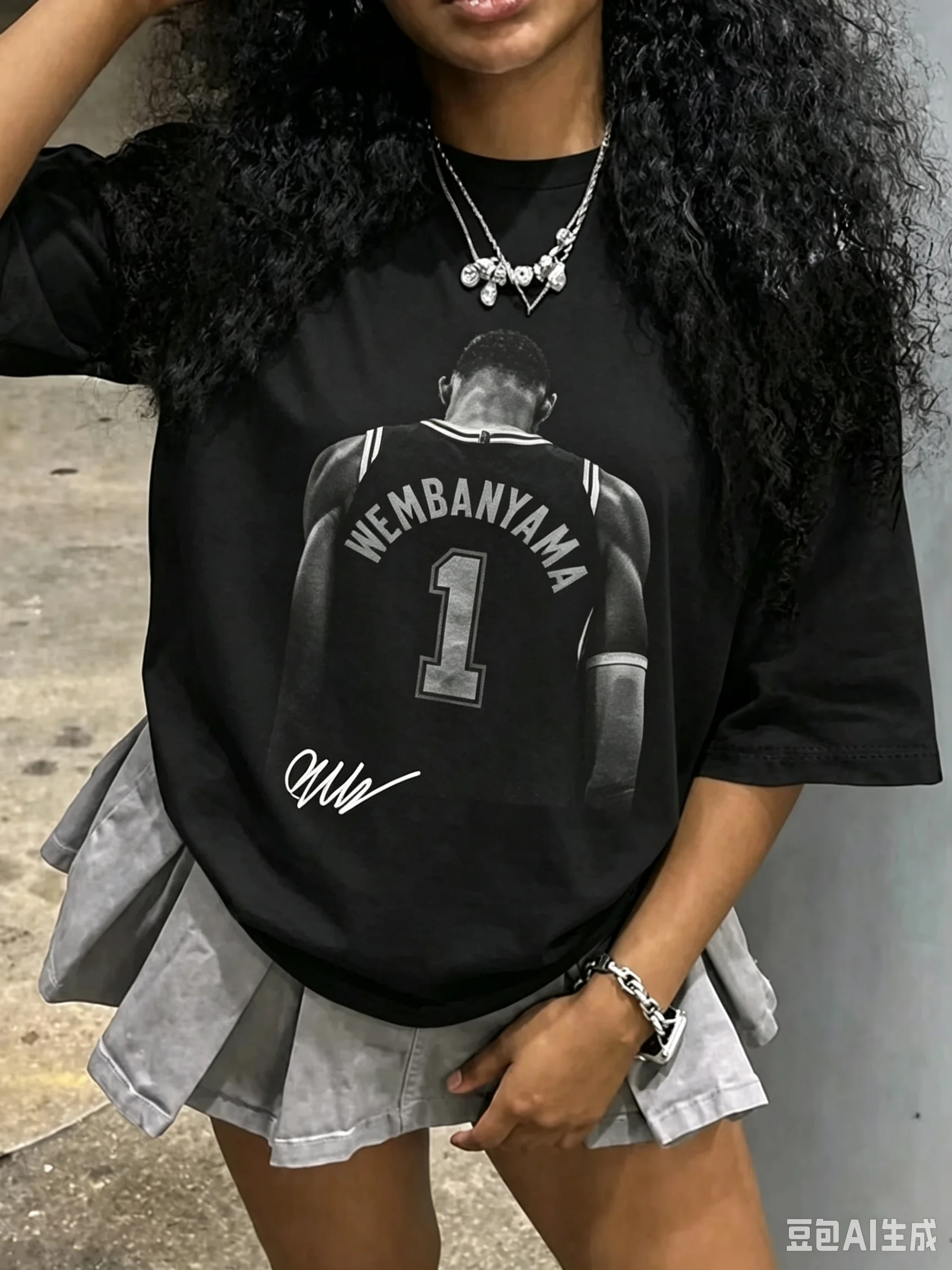 1pc Victor Wembanyama San Antonio Printed Cotton T shirt Unisex Men Women Kids Streetwear Casual Vacation Short Sleeve Tops