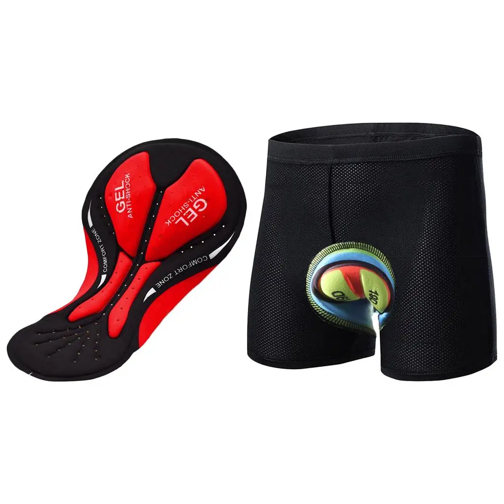 

Gel Pad Padded Cycling Shorts Comfort Liner Bicycle Underwear Shorts for Indoor Outdoor Cyclists