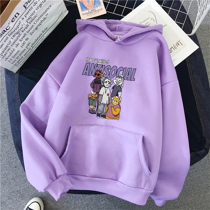 

Womens Hoodie Hip Hop American Anime Print Hoodies Women Streetwear Fleece Clothes Pullover Harajuku Male Sweatshirt Unisex