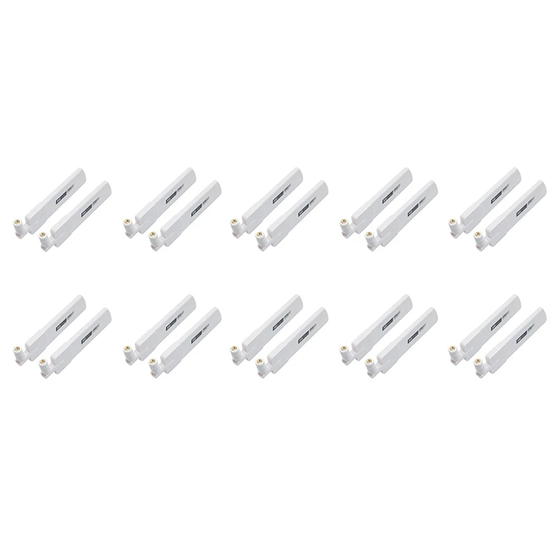 20PCS 5G/3G/4G/GSM Full Band Glue Stick Omni Wireless Smart Meter Router Module Gain 40Dbi Antenna, White SMA Male