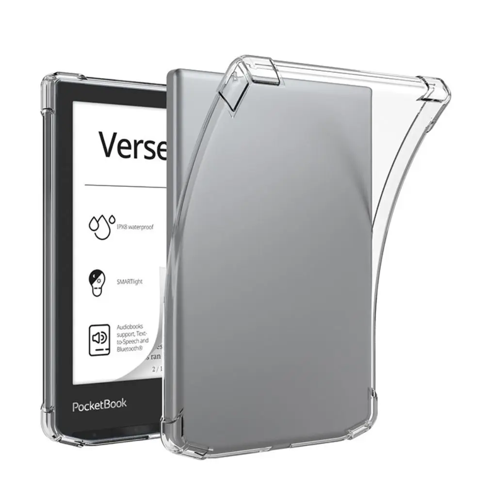 6inch eReader Case for Pocketbook Verse/Verse Pro/Verse Pro Color Transparent TPU Protective Cover Shockproof Protective Shell