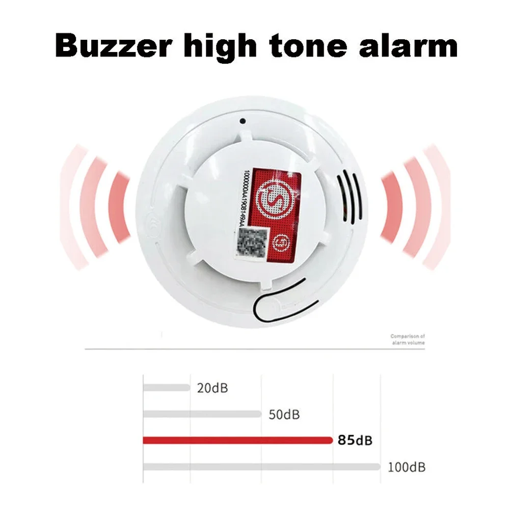 1/2Pcs Hause Feuer Alarm Rauchmelder mit Batterien Rauch Sensor Alarm Feuer Schutz Rauchmelder Sicherheit System