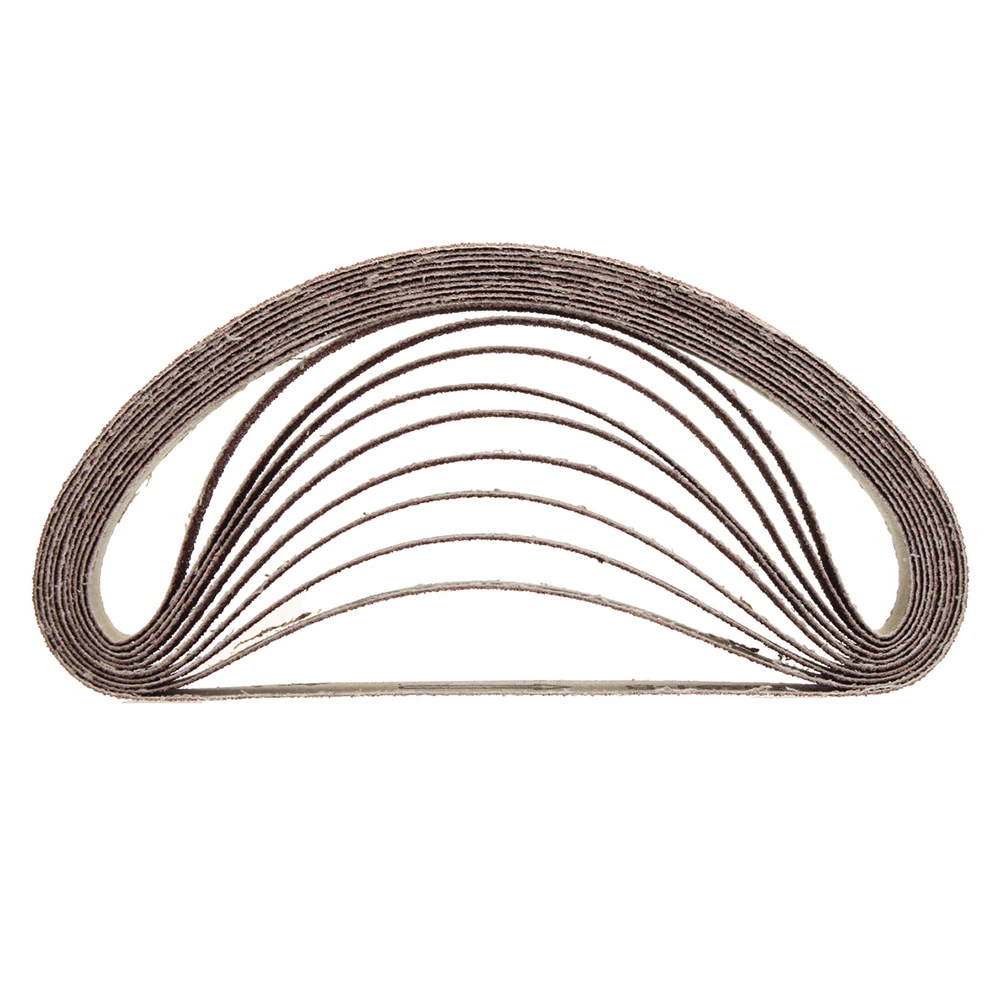 

20pcs Sanding Belt 15x452mm 60 240 Grit Aluminum Oxide Material Suitable for M10 Sander Adapter Polishing Wood Metal Leather