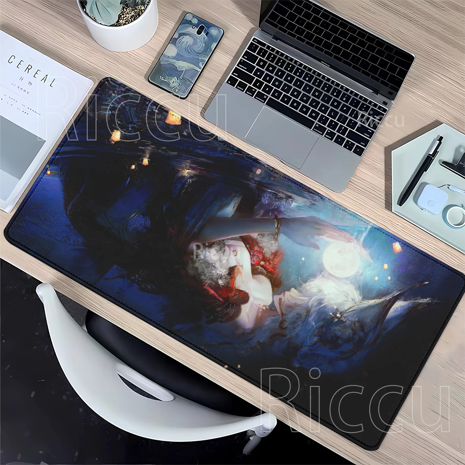 Large Hsin Wuthering Waves WuWa Non-Slip Base Mouse Pad Gaming Overlock ESports PC Mousepad Keyboard Office HD Printing Desk Mat