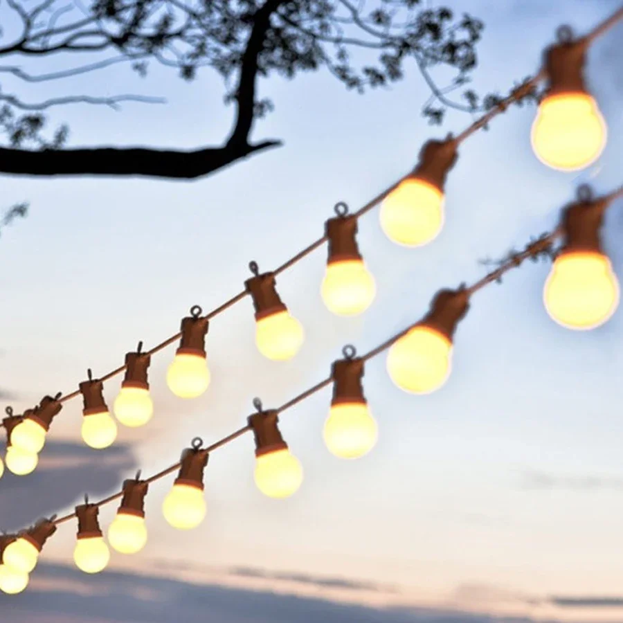 G50 Globe Bulbs Fairy String Light Hanging Garland Light Outdoor Christmas Globe Fairy Lights for Backyard Bistro Garden Decor