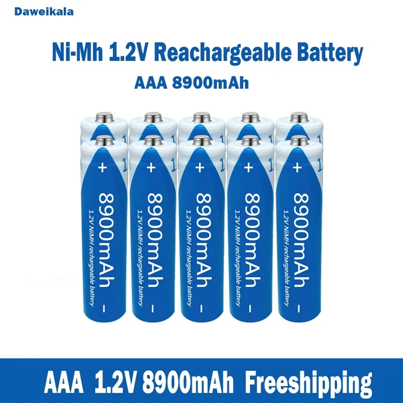 high-quality AAA1.2V 8900mAh 100% Rechargeable NI-MH battery AAA 1.2V 8900mAh, flashlight, toy watch NI-MH battery+free shipping