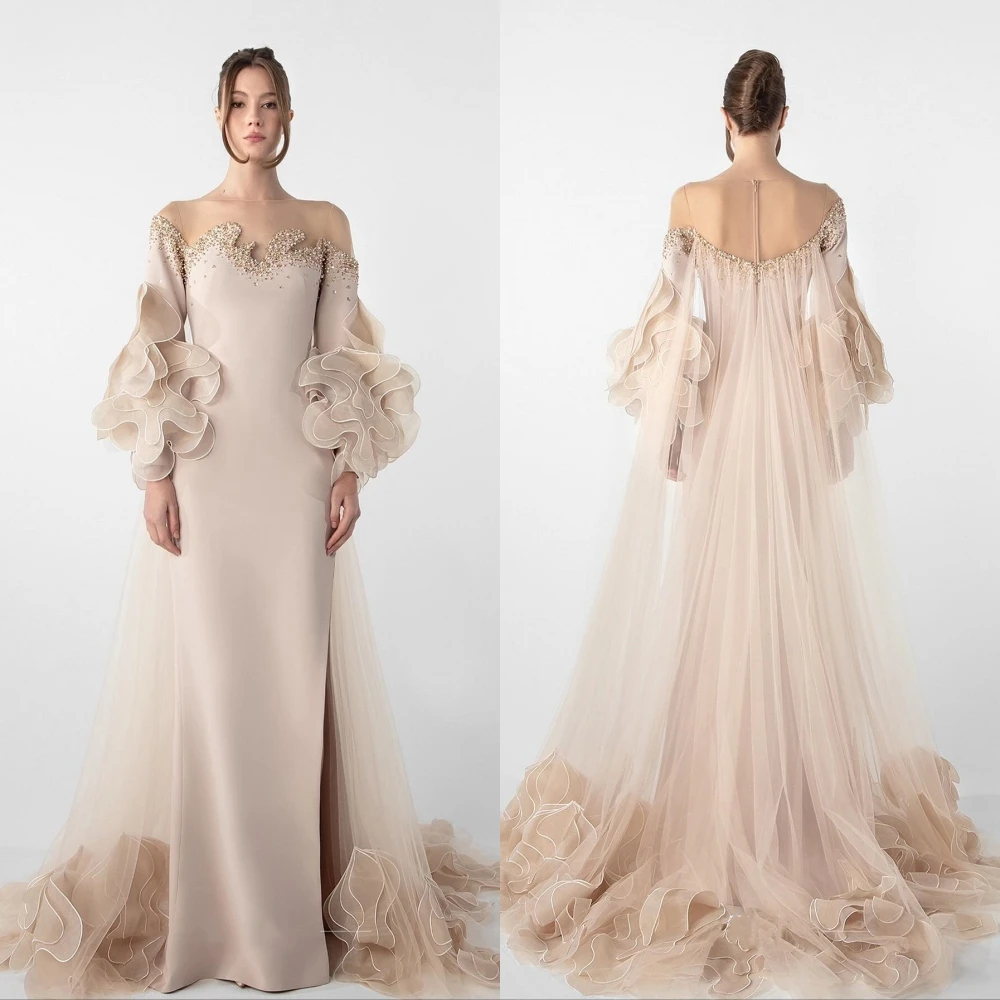 

Customized Luxury Evening Dress Chic Off-the-shoulder Straight Long Dresses Bespoke Occasion Charming Elegant Party Gown