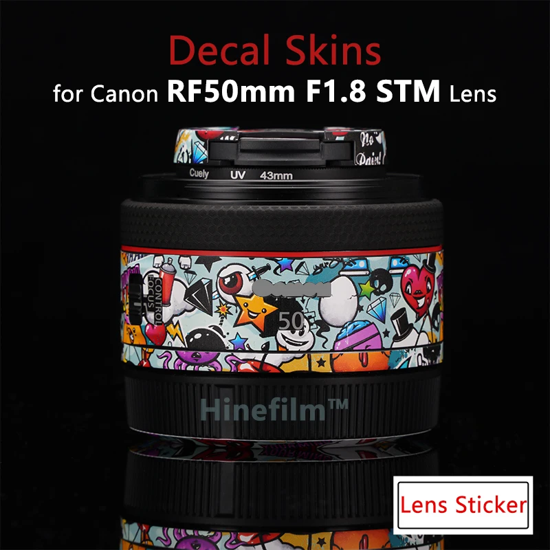 

50 1.8 Stickers / RF50 F1.8 Lens Decal Skins Wrap Sticker for Canon RF50mm F1.8 STM Lens Skins Anti Scratch Court Wraps Cases