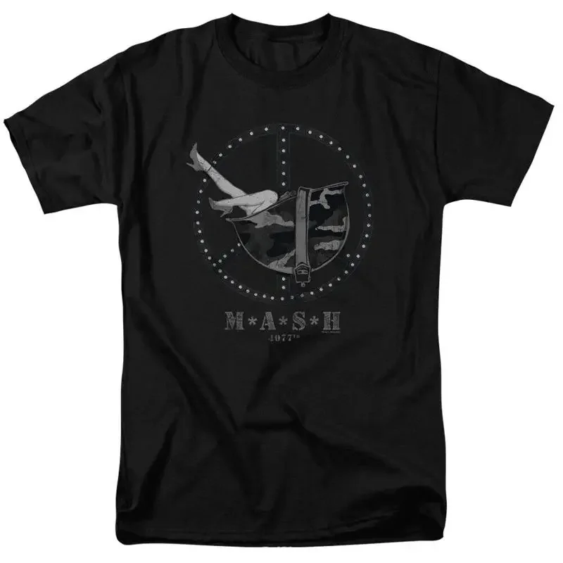 Mash Great Helmet T Shirt Mens 4077 Licensed Classic TV Show Black