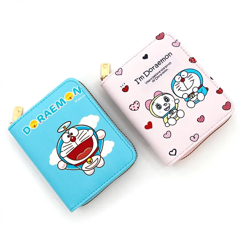 Doraemon Kawaii Coin Purse Student Purse Card Holder Zipper Mini Cartoon Cute Wallet Purses for Women Coin Pouch Keychains Bags