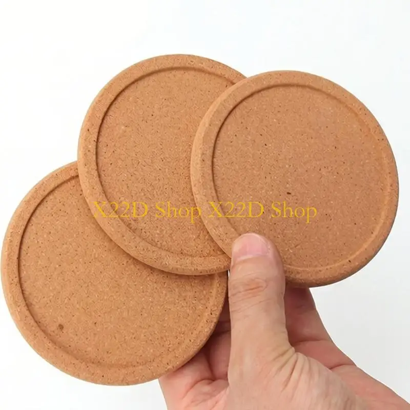 X22D Contemporary Cork Drink Pad Prevents Water Rings On Wooden Surfaces
