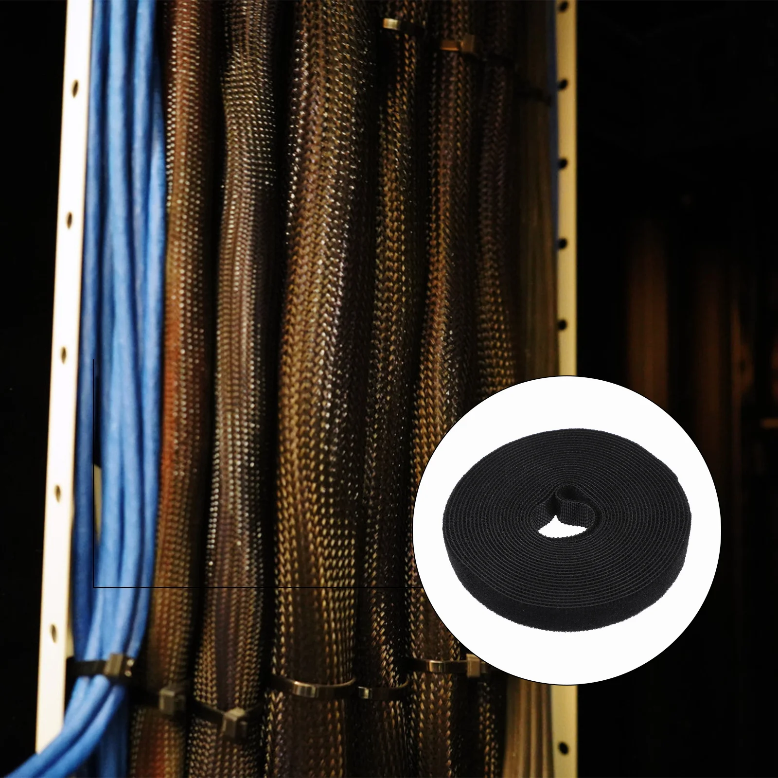 

5 Meters Cable Management Ties Straps Durable Reusable Easy to Use Daily Life Cable Ties Cord Straps Cord Management Strap