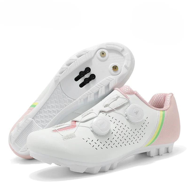

New Double Buckle Cycling Shoes Couple Bicycle Self-Locking SPD Road Bike MTB Cycling Sports Fitness Training Shoes