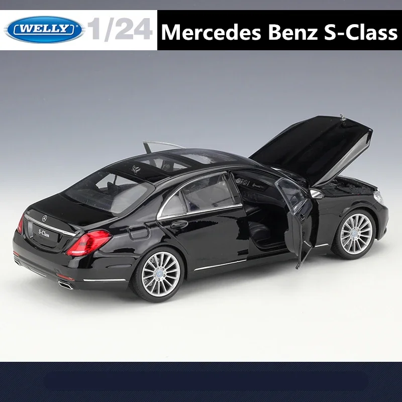 Welly 1:24 Mercedes Benz S-Class S500 Alloy Car Model Diecast Metal Toy Vehicles Car Model High Simulation Collection Kids Gifts