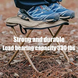 Foldable Chair with Crossbody Bag Design Easy Carry Seat for Fishing Hiking Camping Picnic Travel Daily Outdoor Activities Use