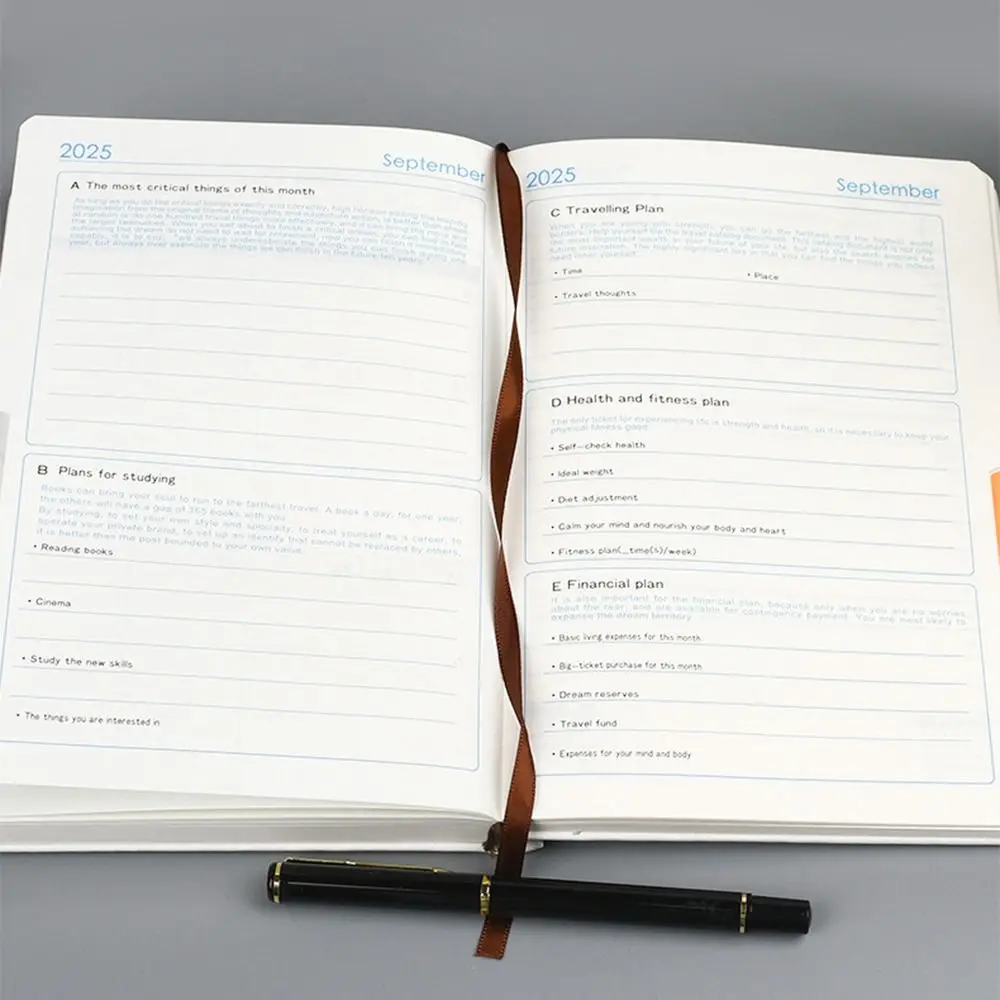 

Yearly Schedule 2025 Notebook Schedule Journal A5 365 Days Efficiency Notebook To Do List Portable Office Work Planner