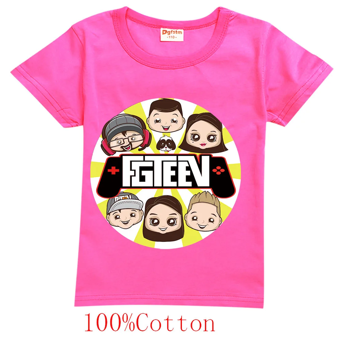 New FGTEEV Toddler Girls Shirt bambini t-Shirt 2023 bambini Summer top Hip-hop Casual teenager t-Shirt a maniche corte vendita calda