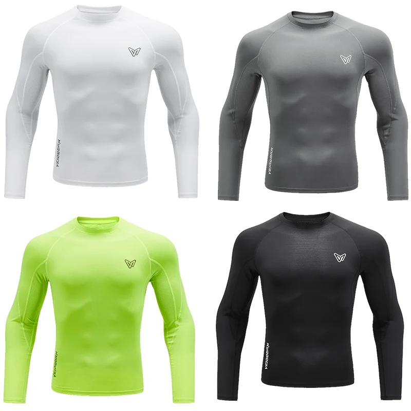 2PCS Dry Fit High Quality Compression Shirts Long Sleeves Fitness Gym Sports T-Shirt Jogging Running Shirt Breathable Mesh view 6