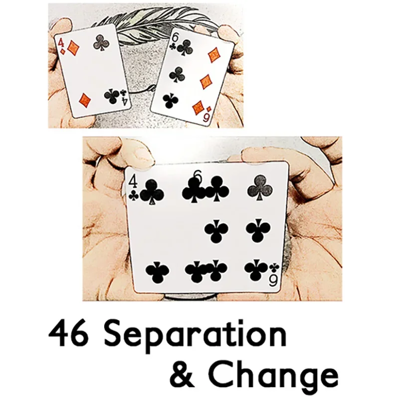 46 Separation & Change Magic Tricks Visual Playing Card Close Up Street Illusion Gimmick Mentalism Puzzle Toy Magia Card Funny