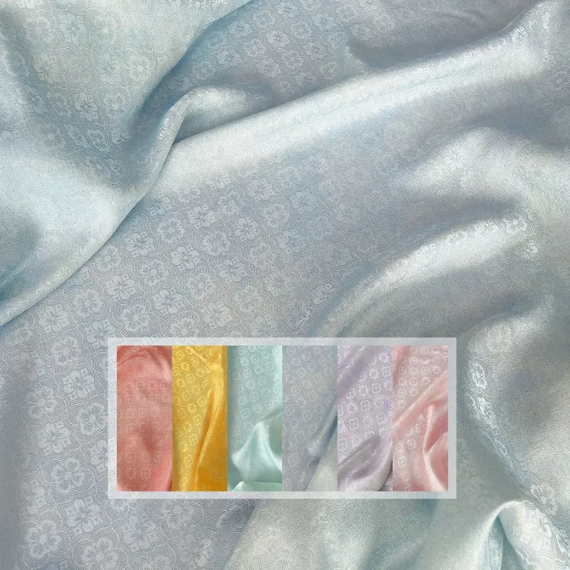 

Micro Transparent Silk Dyed Jacquard Silk Fabric for Hanfu Cheongsam Dress Fashion Clothing Diy Sewing Fabrics By Meter Cloth