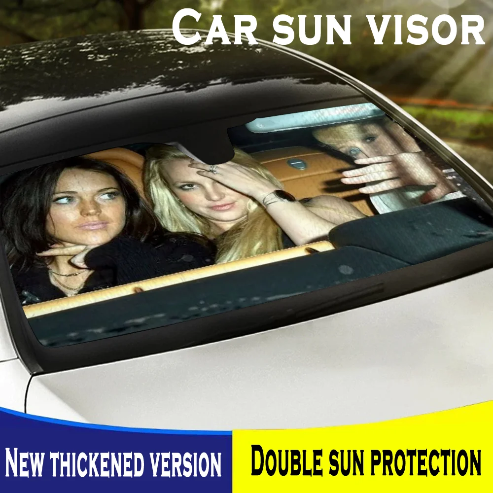 Paris Britney Lindsay Rideaux Pare-soleil Автомобильный солнцезащитный козырек на лобовое стекло Солнцезащитный козырек Персонализированный блок с изображением УФ-лучей Козырек Protecto